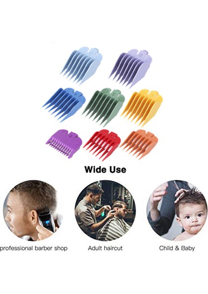 Profesyonel Saç Kesme Makinesi Yedek Kılıf 8 Renk ve Boyut Sınırı Tarak Aksesuar Kılavuz Tarak, Wahl Düzelticiler Için Uygun (Yurt Dışından) modelleri