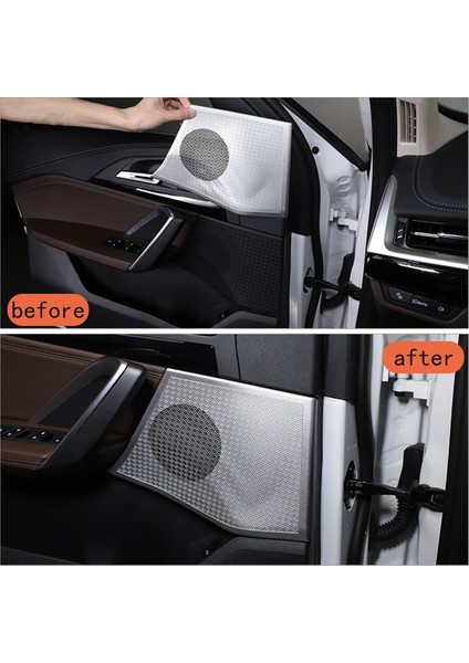 Bmw X1 U11 2023 2024 Paslanmaz Çelik Araba Kapısı Ses Hoparlör Dekoratif Kapak Döşeme Iç Aksesuarlar (Yurt Dışından) fırsatları