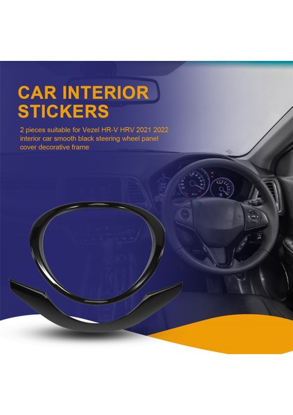 Honda Vezel Hr-V Hrv 2021 2022 Iç Araç Parlak Siyah Direksiyon Paneli Kapak Trim Dekorasyon Çerçevesi (Yurt Dışından) indirimleri