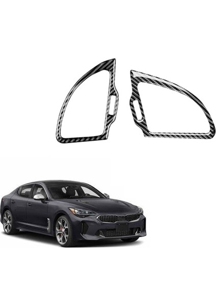 Kia Stinger Için Gerçek Karbon Fiber 2018-2023 Araba Gösterge Tablosu Yanları Hava Havalandırma Outlet Kapak Döşeme Etiketi Iç Aksesuarlar (Yurt Dışından) indirimleri
