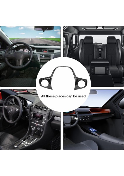 3pcs Karbon Fiber Renk Direksiyon Simidi Kapağı Trim Dekoratif Çerçeve Ford Focus Kaçış Mk3 Kuga 2012-2015 Aksesuarlar (Yurt Dışından)