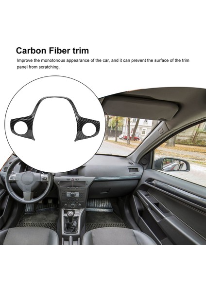 3pcs Karbon Fiber Renk Direksiyon Simidi Kapağı Trim Dekoratif Çerçeve Ford Focus Kaçış Mk3 Kuga 2012-2015 Aksesuarlar (Yurt Dışından) indirimleri