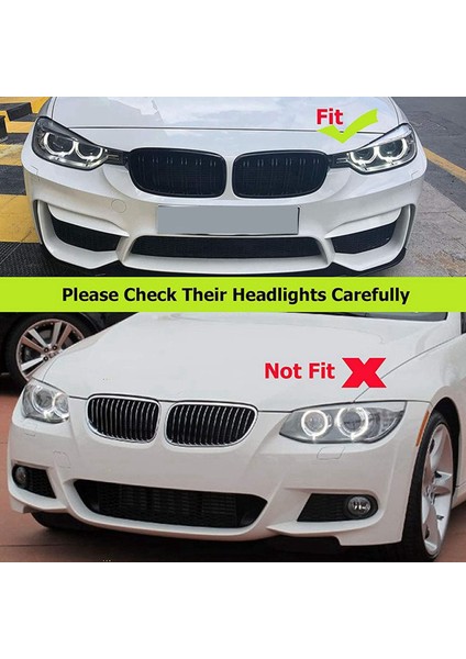 3 Çift Parlak Siyah Araba Ön Böbrek Izgara Izgarası For-Bmw 3 Serisi F30 F31 F35 2012-2018 (Yurt Dışından) indirimleri