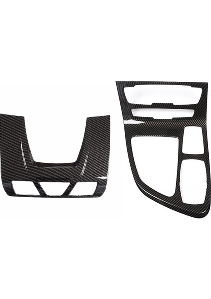 2 Adet Araba Aksesuarları: 1 Adet Ön Okuma Işık Paneli Kapağı ve 1 Set Araba Krom Merkezi Konsol Dişli Vites Çerçeve Kapağı (Yurt Dışından)