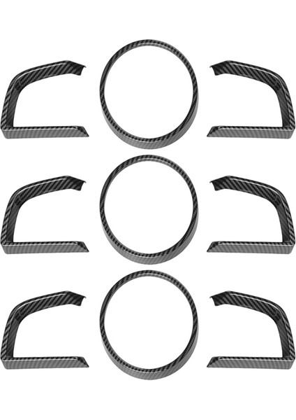 Mazda 3 Axela Için 9x 2014-2018 Karbon Fiber Gösterge Tablosu Iç Cihaz Çerçevesi Kapak Döşeme (Yurt Dışından)