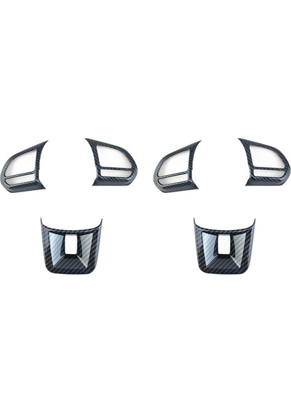 6pcs/set Abs Otomobil Direksiyon Düğmesi Kapak Çıkartma Iç Mekan Dekorasyonu Mg5 Mg6 Mg Hs Zs Araba Stil Karbon Fiber (Yurt Dışından)