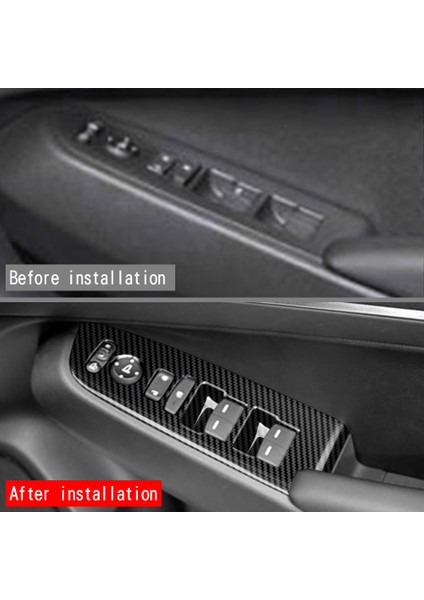 Karbon Fiber Pencere Cam Asansör Düğmesi Döşeme Anahtarı Kapak Kapısı Koltuk Paneli Sticker Honda Hrv Hr-V-V Vezel 2021 2022 Rhd (Yurt Dışından) fiyatları