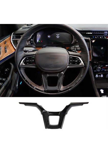 Jeep Grand Cherokee Için 2021-2022 Araç Direksiyon Simidi Trim Kapak Iç Aksesuarlar Abs Karbon Fiber (Yurt Dışından) modelleri