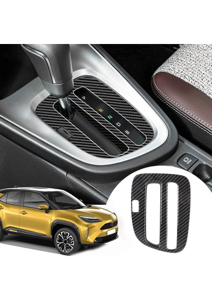 Karbon Fiber Abs Abs Merkezi Dişli Vites Düğmesi Panel Çerçevesi Toyota Yaris / Yaris Cross Için Cross 2020 2021 Rhd (Yurt Dışından) fiyatları