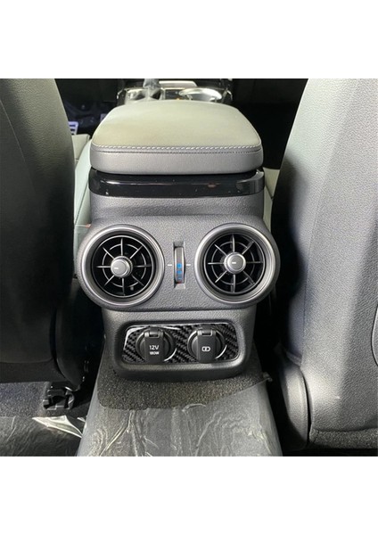 Karbon Fiber Arka Hava Outlet Koltuğu Koltuk Box Şarj Tapası Dekoratif Kapak Kia Stinger Için Iç Çıkartma 2018-2023 (Yurt Dışından) fiyatları