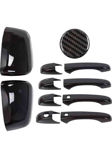 Ayna Kapakları + Kapı Kolu Kapakları Iç Kapak Karbon Fiber Merkezi Kontrol 4WD Anahtar Düğmesi Kapağı Çıkartma Döşeme (Yurt Dışından) fiyatları