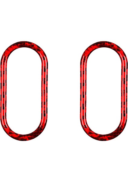 Mini Cooper F55 F56 Countryman F60 Için 2x Kırmızı Karbon Fiber Iç Uyarı Işık Kapağı (Yurt Dışından)