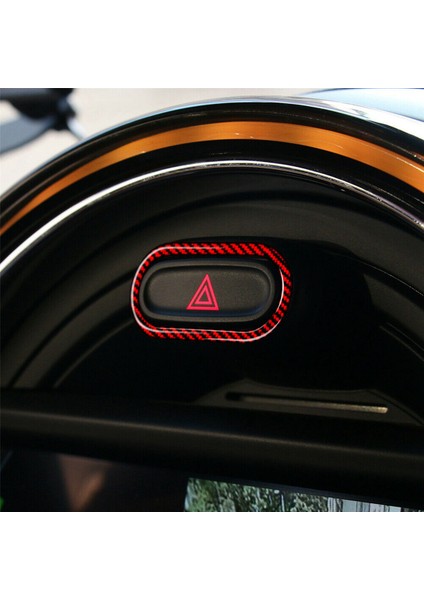 Mini Cooper F55 F56 Countryman F60 Için 2x Kırmızı Karbon Fiber Iç Uyarı Işık Kapağı (Yurt Dışından) fırsatları