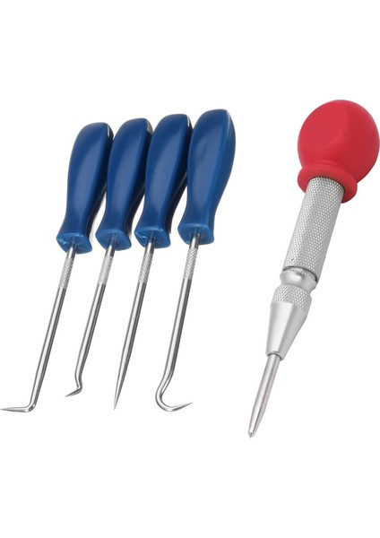5 Pcs Araçlar: 4pcs Seç ve Kanca Seti O Halka Yağ Salonu Conta Çekme Çıkarma ve 1 Pcs Hss Center Punch Stator Delme Pimi (Yurt Dışından)