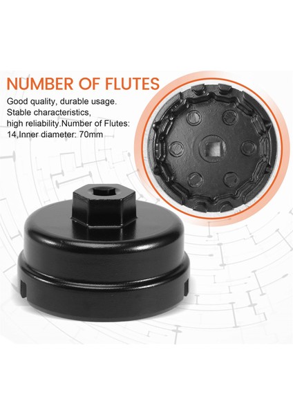 3/8inch 14 Flüt Yağ Filtresi Anahtarı Kapak Gövde Aracı Toyota Corolla Prius Rav4 Tundra Scion Lexus CT200H (Yurt Dışından) indirimleri