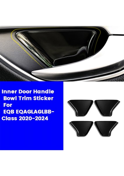 1set/4pcs Iç Kapı Kolu Kase Döşeme Kapağı Çıkartması Mercedes Benz Eqb/eqa/gla/gla/b-Serisi 2020-2024 Araba Stil A (Yurt Dışından) fiyatları