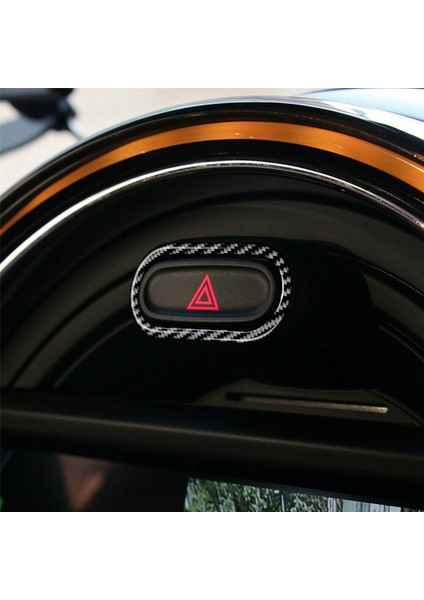 Mini Cooper F55 F56 Countryman F60 Için 2x Karbon Fiber Iç Uyarı Işık Düğmesi Anahtarı Zaman Kapağı (Yurt Dışından) modelleri