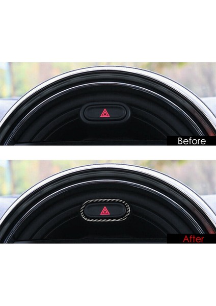 Mini Cooper F55 F56 Countryman F60 Için 2x Karbon Fiber Iç Uyarı Işık Düğmesi Anahtarı Zaman Kapağı (Yurt Dışından) fırsatları