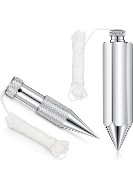 Altıgen Çelik Plumbbob, 2 Adet Plumb Bobwith String 8 Ons, 5 Ons Plumbbob Ağırlık Inşaat Carpenterersurveyor (Yurt Dışından)