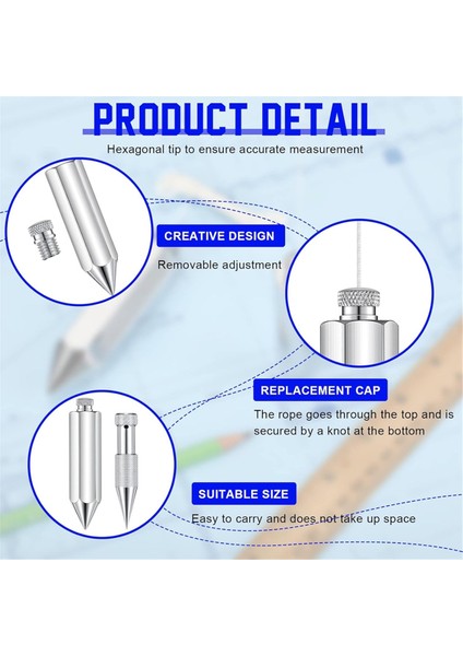 Altıgen Çelik Plumbbob, 2 Adet Plumb Bobwith String 8 Ons, 5 Ons Plumbbob Ağırlık Inşaat Carpenterersurveyor (Yurt Dışından) modelleri