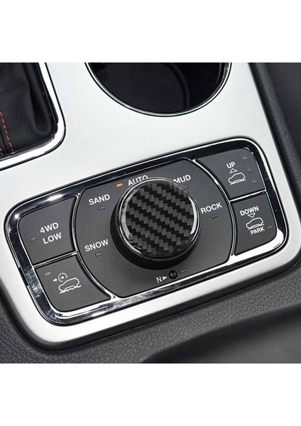 Jeep Için 2x Grand Cherokee 2014 -2019 Iç Kapak Karbon Fiber Merkezi Kontrol 4WD Anahtar Düğmesi Kapak Çıkartma Trim (Yurt Dışından) indirimleri