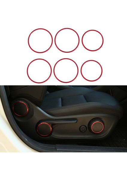 6pcs Araba Koltuğu Ayar Anahtarı Düğme Halkası Kapağı Trim Mercedes Için Kırmızı A B Gla Cla Sınıf W176 W117 W246 C117 A180 (Yurt Dışından) fiyatları