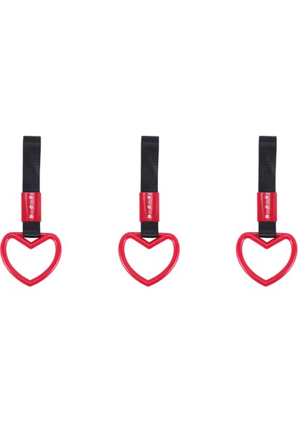 3x Kalp Jdm Tsurikawa Subway Tren Otobüs Kolu Kayış Cazibesi Sürüklenme Evrensel (Yurt Dışından)