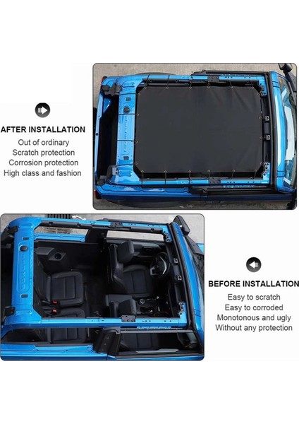 Ford Bronco 2021-2024 Için Yumuşak Üst Araba Anti Uv Güneş Koruma Güneşlik Örtüsü (Yurt Dışından) modelleri