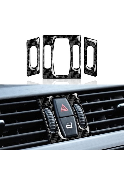 Araba Merkezi Konsol Klima Ac Havalandırma Kapağı Çıkartma Karbon Fiber Trim -Bmw 5 Serisi E60 2004-2010 Aksesuarlar (Yurt Dışından) fiyatları