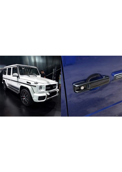 Araba Yan Çıkartma Şerit Çıkartması Parlak Siyah Dış Kapı Kolu Koruyucu Kapak Kaplama (Yurt Dışından) fiyatları