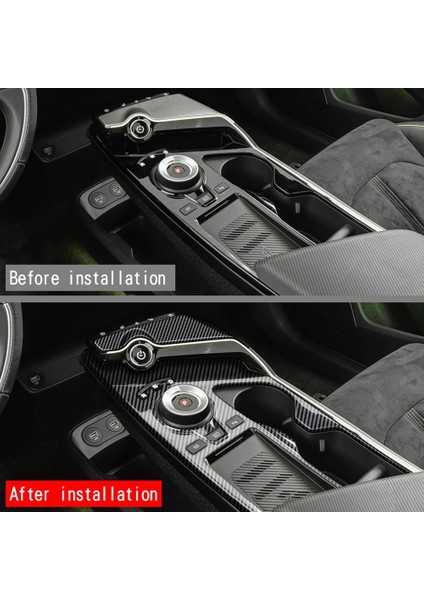 2pcs Araç Karbon Fiber Merkezi Konsol Dişli Vites Paneli Su Kupası Tutucu Dekorasyon Kapağı Kıa Ev6 2021 2022 Lhd (Yurt Dışından) modelleri