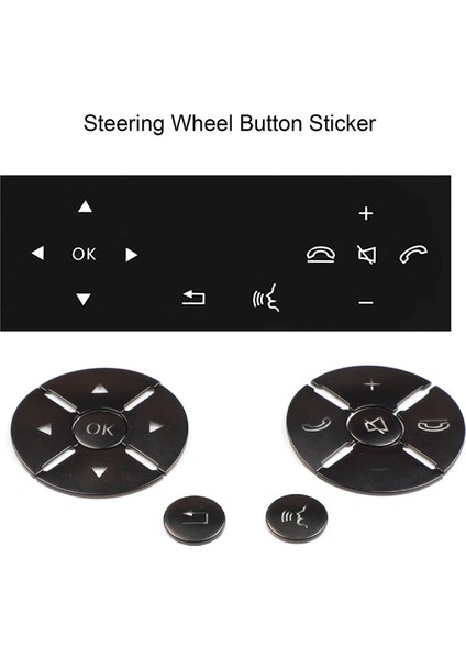 3x Araç Direksiyon Düğmesi Anahtar Trim Kapak Etiketi Mercedes Benz C E S Sınıfı W204 W212 W221 Glk X204 C200 C250 (Yurt Dışından) fiyatları