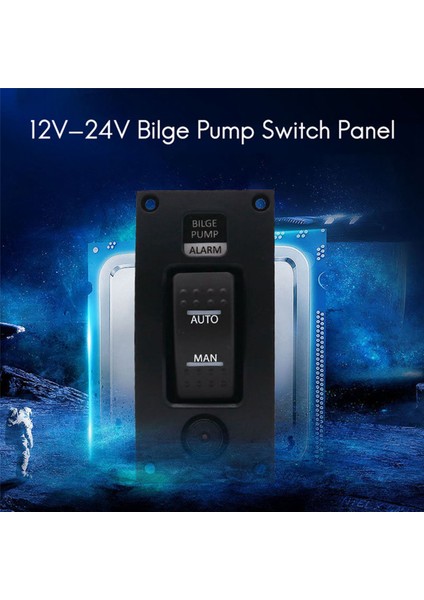 2x 12-24V Sides Pompası Anahtarı Su Geçirmez Alarm Gemisi Güverte Temizleme Kontrol Paneli Tekne Sides Pompaları Açma/kapalı Anahtar Paneli (Yurt Dışından) fiyatları