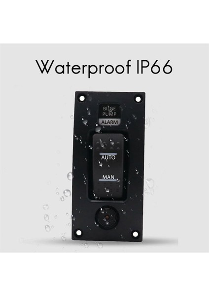 2x 12-24V Sides Pompası Anahtarı Su Geçirmez Alarm Gemisi Güverte Temizleme Kontrol Paneli Tekne Sides Pompaları Açma/kapalı Anahtar Paneli (Yurt Dışından) indirimleri