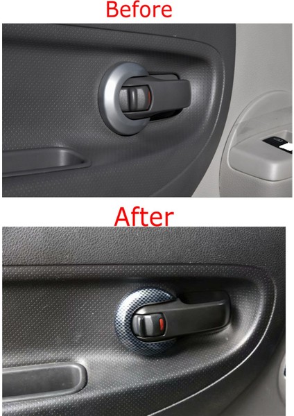 Nissan Için NV200 2010-2018 Karbon Fiber Abs Araba Kapısı Iç Kollu Kase Koruyucusu Kapak Trim Aksesuarları (Yurt Dışından) fırsatları