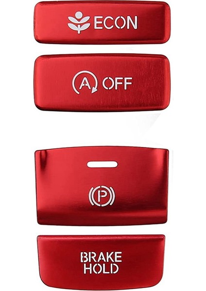 Orta Konsol Dişli Paneli Handbrake Düğmesi Kapak 11. Gen Honda Civic 2022 Aksesuarları Için Alüminyum Çıkartma, Kırmızı (Yurt Dışından)