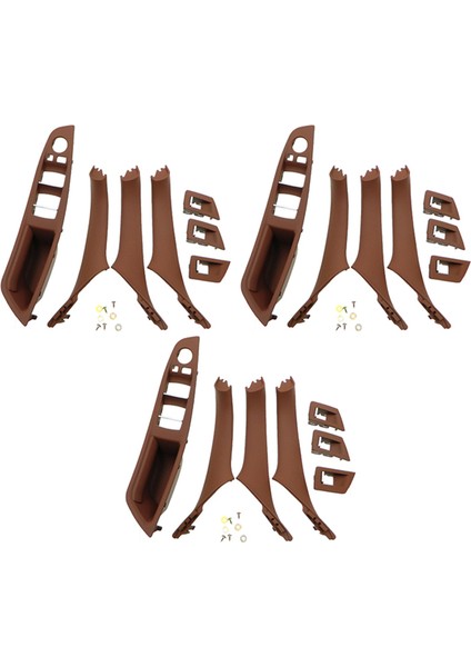3x Rhd Araba Iç Kapı Tutucu Iç Kapı Paneli -Bmw 5 Serie F10 F11 520 525 Kırmızı -Brown Rhd Için (Yurt Dışından)