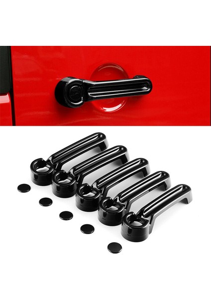 20X Dış Dış Kapı Kolu ve Jeep Wrangler Için Bagaj Kapağı Jk 07-17 Liberty 08-12 Dodge Nitro 07-11 Siyah 4dr (Yurt Dışından) modelleri