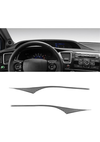 Honda Civic Için Karbon Fiber 9. 2012-2015 Gösterge Tablosu Kapak Trim Sticker Iç Aksesuarlar Lhd (Yurt Dışından) fırsatları