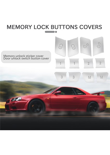 12PCS Araba Kapısı Koltuk Hafıza Kilit Düğmeleri, Mercedes Benz Cla/gla/glk/gle/cls/gl/ml/a/b/e Için Çıkartmaları Kapsar (Yurt Dışından) fırsatları