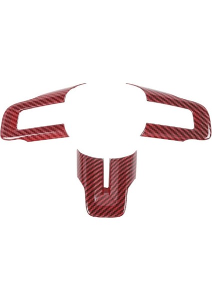 Ford Mustang 2016-2023 Iç Dekorasyon Stili Için Karbon Fiber Kırmızı Direksiyon Simidi Kapağı Döşeme (Yurt Dışından)