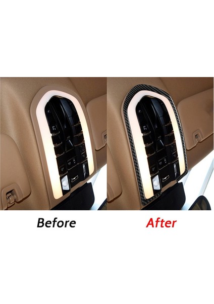 Araç Karbon Fiber Ön Okuma Işık Paneli Kapak Trim Sticker Porsche Panamera Için Iç Aksesuarlar 2010-2016 (Yurt Dışından) fiyatları