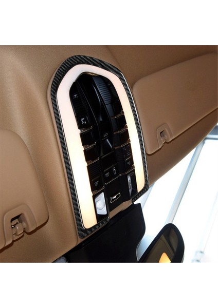 Araç Karbon Fiber Ön Okuma Işık Paneli Kapak Trim Sticker Porsche Panamera Için Iç Aksesuarlar 2010-2016 (Yurt Dışından) fırsatları
