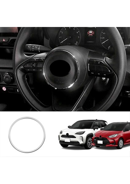 Toyota Yaris/yaris Cross 2020 2021 Için Araba Krom Direksiyon Modifiye Dekorasyon Yüzüğü (Yurt Dışından) modelleri