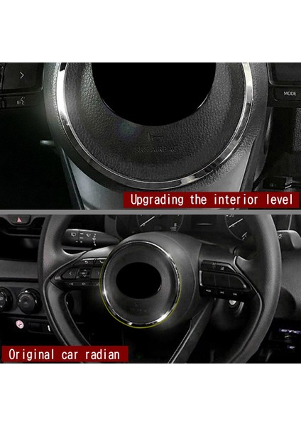 Toyota Yaris/yaris Cross 2020 2021 Için Araba Krom Direksiyon Modifiye Dekorasyon Yüzüğü (Yurt Dışından) fırsatları
