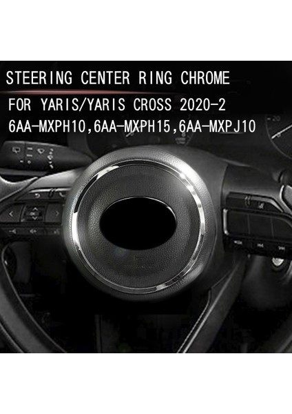Toyota Yaris/yaris Cross 2020 2021 Için Araba Krom Direksiyon Modifiye Dekorasyon Yüzüğü (Yurt Dışından) indirimleri