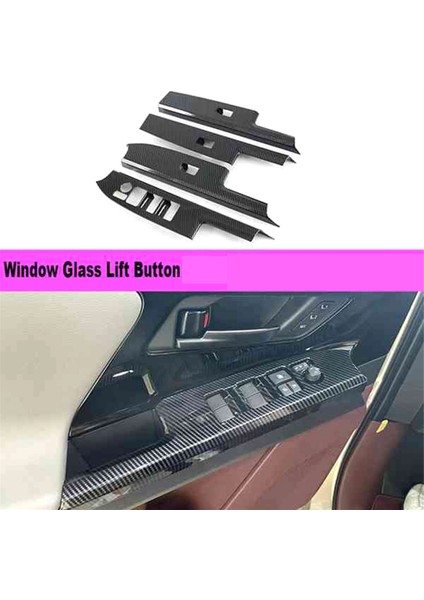 4pcs Araba Penceresi Cam Kaldırma Düğmesi Anahtarı Kapak Toyota Için Toyota BZ4X 2022 2023 Karbon Fiber (Yurt Dışından) fiyatları