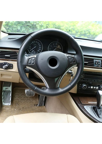 Bmw E90 3 Serisi E90 E92 320I 330I 325I 2005-2012 Araç Direksiyon Simidi Dekorasyon Trim Aksesuarları, Abs Karbon Fiber (Yurt Dışından) fırsatları