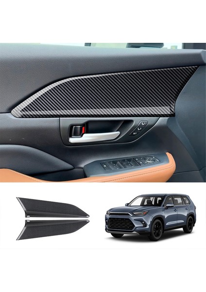 Araba Iç Kapı Paneli Kapağı Kapak Araba Kapısı Karbon Fiber Dekoratif Şeritler Toyota Grand Highlander 2024 (Yurt Dışından) indirimleri