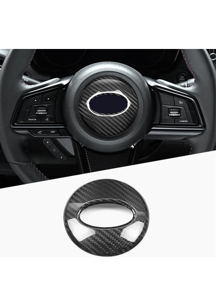 Subaru Wrx/ Wrx Stı 2022-2024 Otomobil Direksiyon Merkezi Kapak Aksesuarları Için Gerçek Sert Karbon Fiber Çıkartma, B (Yurt Dışından) modelleri